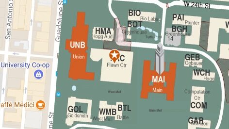 Building map location for Bridging Disciplines Program